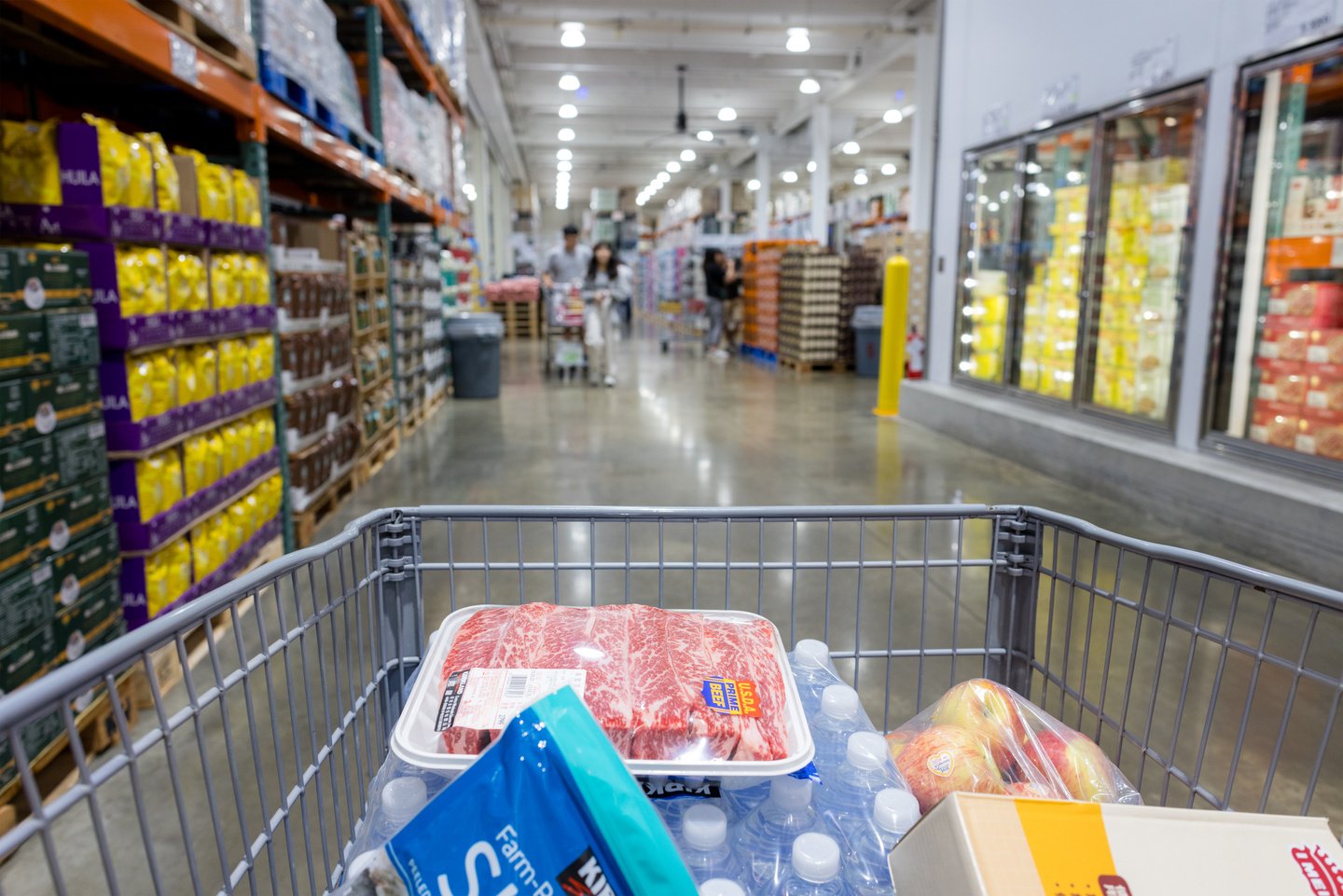 Taiwan 22 September 2023: Shopping cart in Costco Store